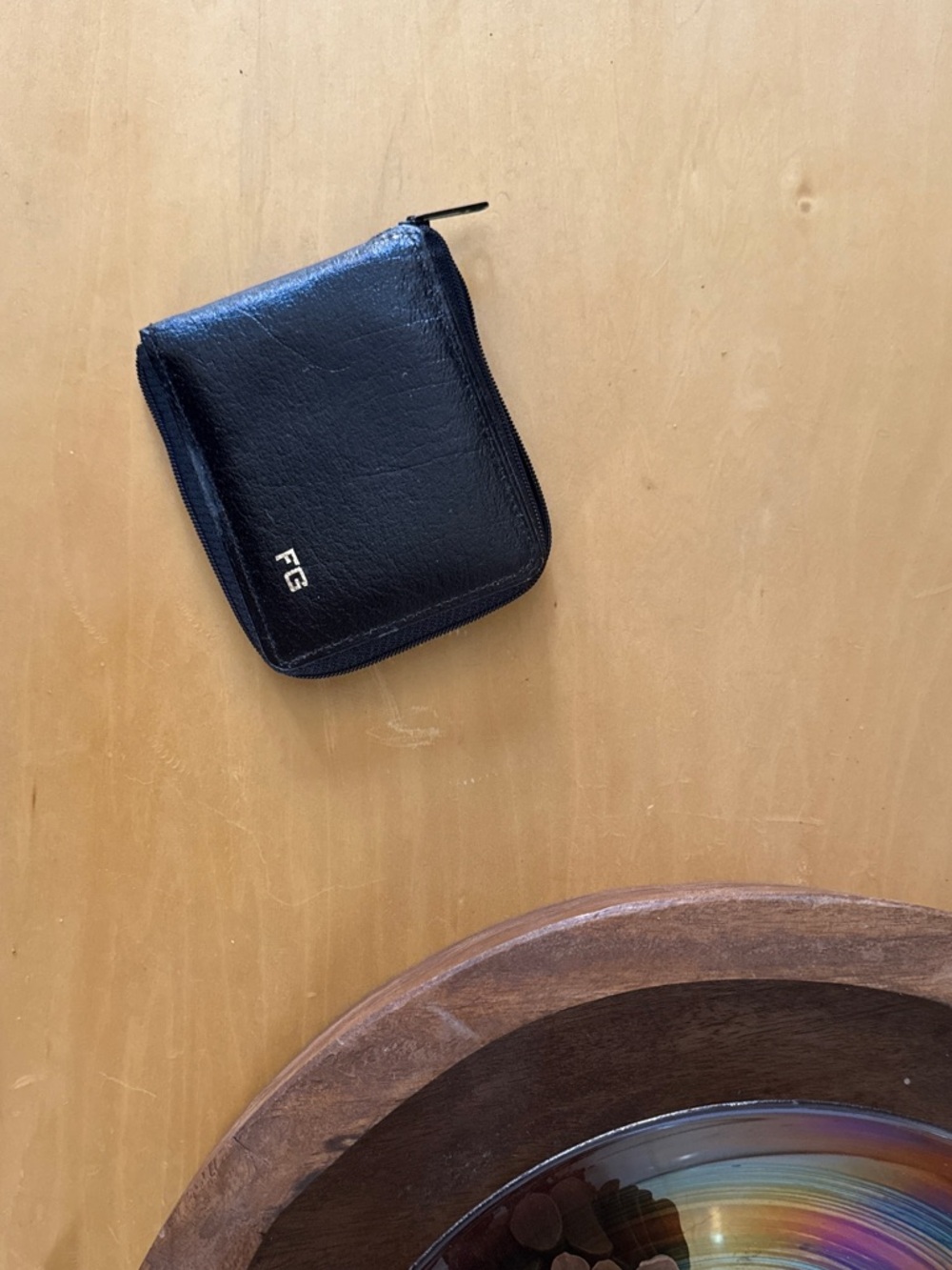 Black pebbled leather zipper wallet black zip up vintage wallet cowhide